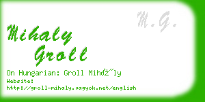 mihaly groll business card